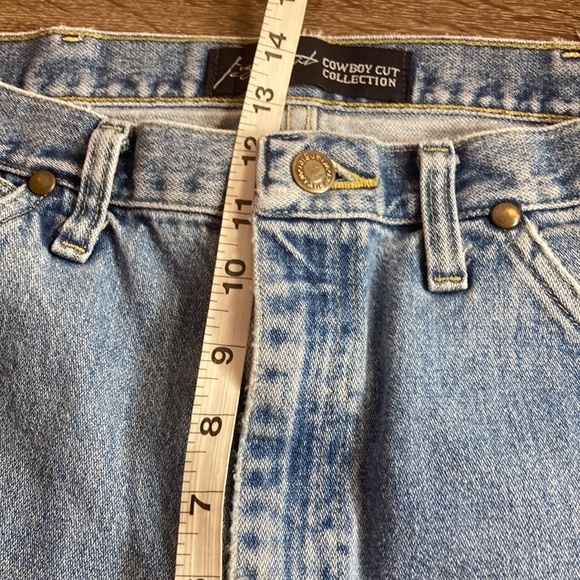 Men's Pre Owned George Strait Cowboy Cut Wrangler Light Blue Jeans - Picture 5 of 13